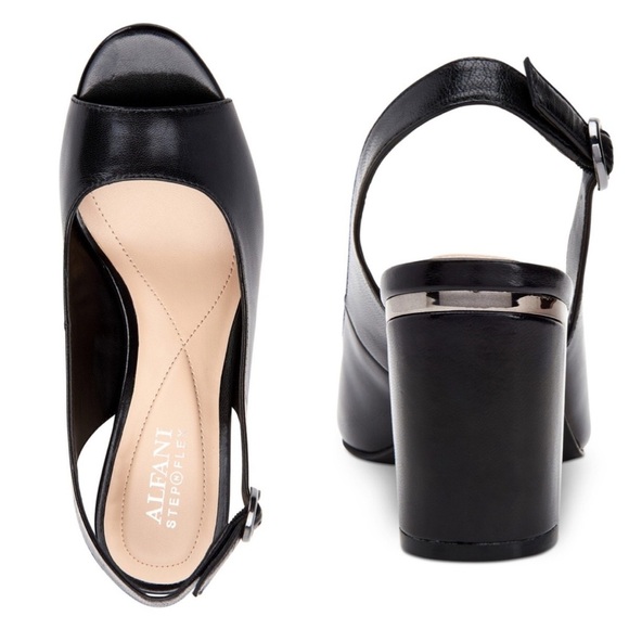 🆕Alfani Black and Silver sling back - Picture 5 of 5